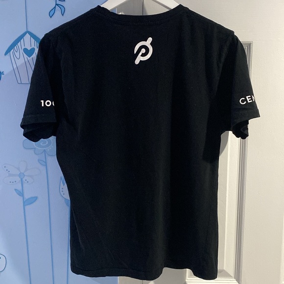 Peloton 100 Century Men’s Black Short Sleeves 100% Cotton T-Shirt Logos Size S ! - Picture 4 of 8